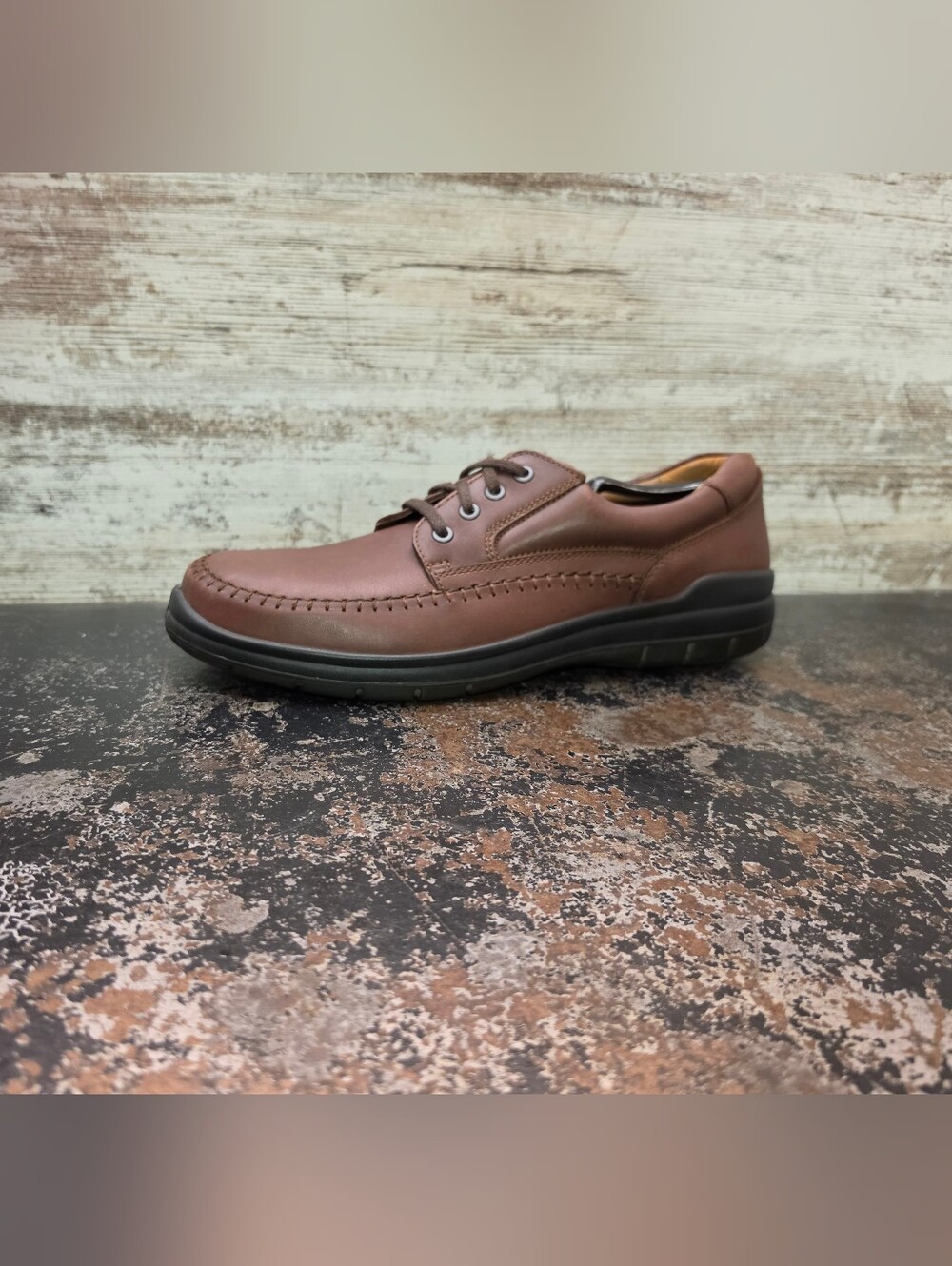 Mens Ecco Seawalker Oxford Shoes Sz 12 46 Used Brown Leather Comfort Casual